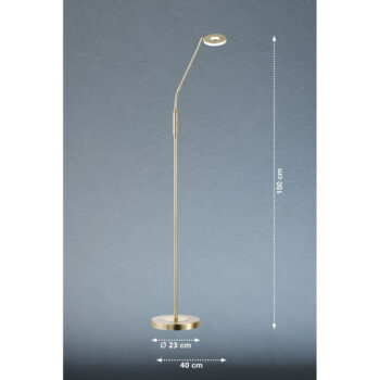 LED stmievateľná stojacia lampa v zlatej farbe (výška 150 cm) Dent – ​​Fischer & Honsel - Image 3