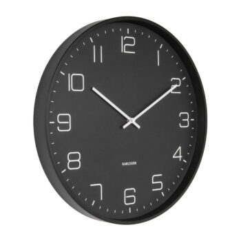 Čierne nástenné hodiny Karlsson Lofty, ø 40 cm – Obrázok 2