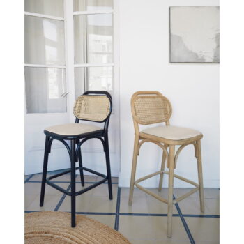 Barová stolička z dubového dreva v prírodnej farbe (výška sedadla 65 cm) Doriane – Kave Home - Image 4