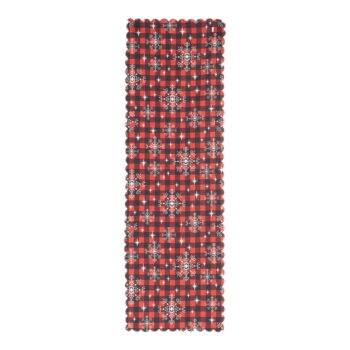Súprava 4 vianočných obliečok na vankúš a behúň na stôl Minimalist Cushion Covers Snowflake - Image 6