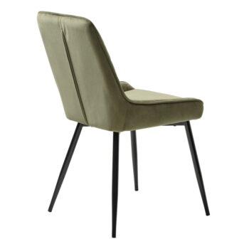 Zelená zamatová jedálenská stolička Milton – Unique Furniture – Obrázok 4
