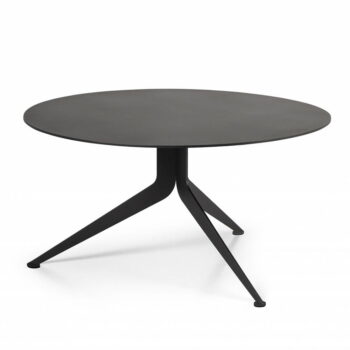 Čierny kovový okrúhly konferenčný stolík ø 78 cm Daley – Spinder Design