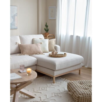 Biela rohová pohovka (pravý roh) Mihaela – Kave Home - Image 11