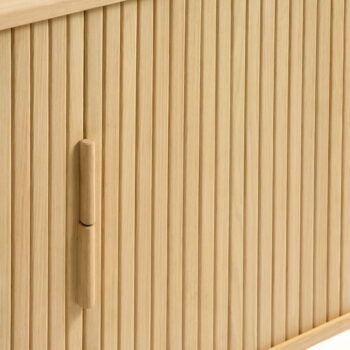 Nízka komoda v dekore duba s posuvnými dverami v prírodnej farbe 76x160 cm Cavo – Unique Furniture – Obrázok 7