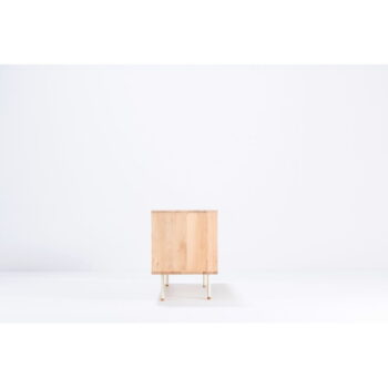 TV stolík z dubového dreva v bielo-prírodnej farbe 180x64 cm Fina – Gazzda – Obrázok 6