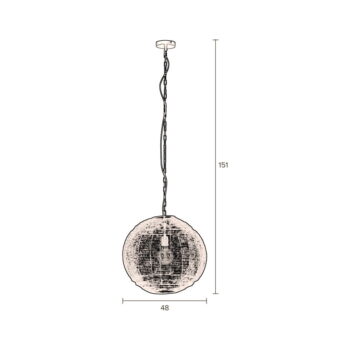 Čierne závesné svietidlo ø 50 cm Meezan – Dutchbone - Image 8