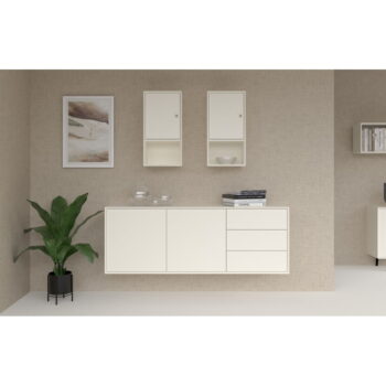 Biela nízka závesná komoda 168x61 cm Wall – Tenzo – Obrázok 3