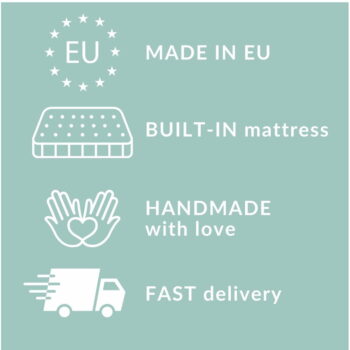 Sivá boxspring posteľ s úložným priestorom 180x200 cm Blend – Maison de Rêve – Obrázok 6