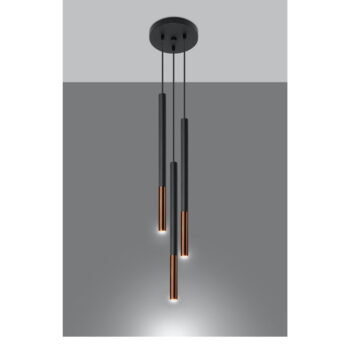 Čierne závesné svietidlo Nice Lamps Asarot Chrome - Image 2