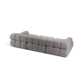 Svetlosivá modulárna pohovka z textílie bouclé 282 cm Bellis – Micadoni Home - Image 4