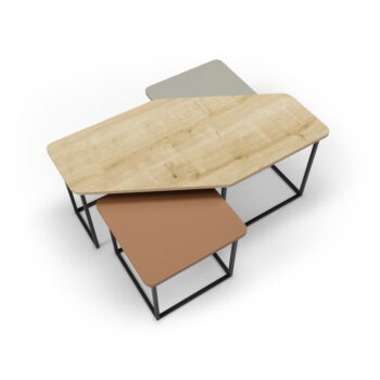 Konferenčné stolíky v súprave 3 ks 60x111,5 cm Zoya – Marckeric - Image 3
