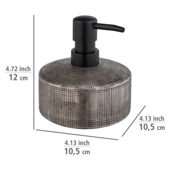 Keramický dávkovač mydla v striebornej farbe 400 ml Rivalta – Wenko – Obrázok 5