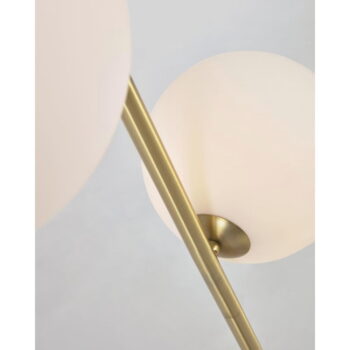Stojacia lampa v zeleno-zlatej farbe so skleneným tienidlom (výška 161 cm) Lonela - Kave Home - Image 3