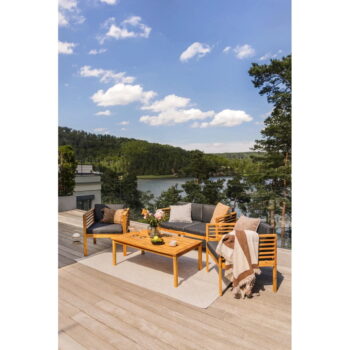 Biely/béžový vonkajší koberec 150x80 cm - NORTHRUGS - Image 7