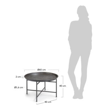 Sivý konferenčný stolík Kave Home Adaline - Image 6
