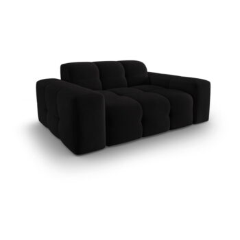 Čierna zamatová pohovka 156 cm Kendal - Micadoni Home - Image 2