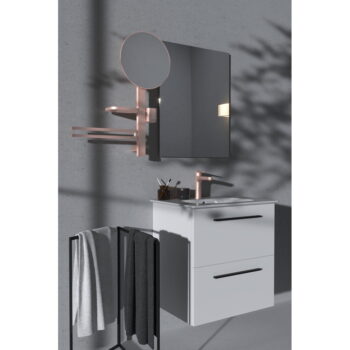 Nástenné zrkadlo s poličkou/s vešiakom ø 33 cm ALU+ – Ideal Standard - Image 3
