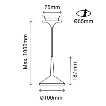 Biele závesné svietidlo SULION Rita, výška 100 cm – Obrázok 4