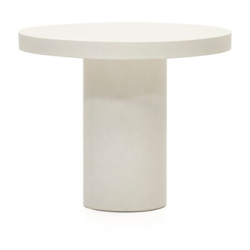 Betónový okrúhly záhradný jedálenský stôl ø 90 cm Aiguablava – Kave Home - Image 2