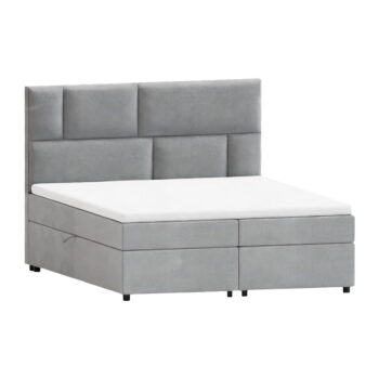 Svetlosivá boxspring posteľ s úložným priestorom 160x200 cm Lola – Ropez