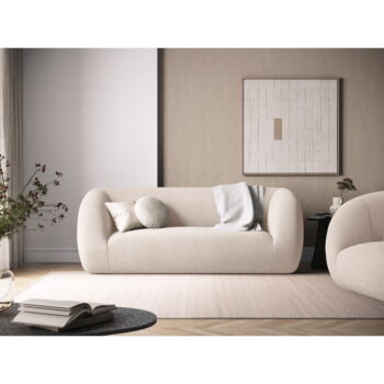 Krémová pohovka z textílie buklé 210 cm Essen – Cosmopolitan Design - Image 5