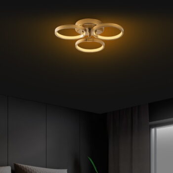 LED stropné svietidlo v zlatej farbe ø 17 cm Halka – Opviq lights – Obrázok 6