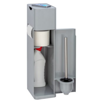 Sivý plastový stojan na toaletný papier so štetkou Imon – Wenko – Obrázok 4