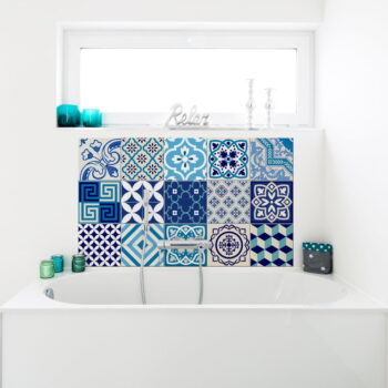 Sada 15 dekoratívnych samolepiek na stenu Ambiance Azur, 10 × 10 cm – Obrázok 3