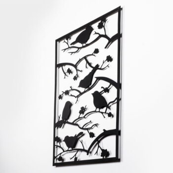 Kovová nástenná dekorácia 47x66 cm Branch & Birds – Wallity - Image 3
