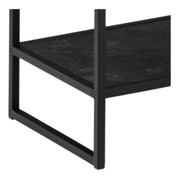Čierna knižnica v dekore kameňa 85x185 cm Strington – Actona - Image 8