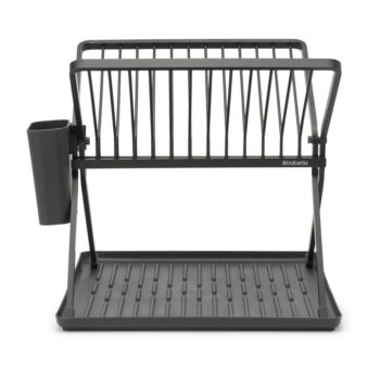Tmavosivý kovový dvojposchodový odkvapkávač 37x33 cm – Brabantia - Image 6