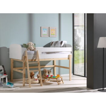 Vyvýšená posteľ z borovicového dreva Vipack Kiddy, 90 x 200 cm - Image 2