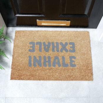 Rohožka z kokosového vlákna 40x60 cm Inhale Exhale – Artsy Doormats - Image 5