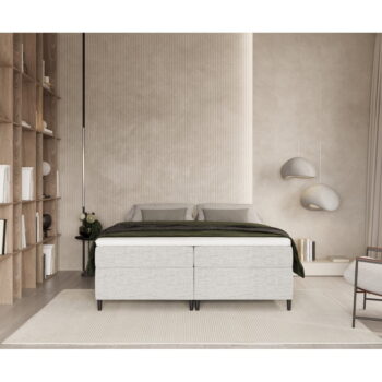 Svetlosivá boxspring posteľ s úložným priestorom 200x200 cm Araya – Maison de Rêve - Image 8