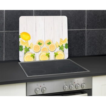 Kryt na stenu pri sporáku z tvrdeného skla 50x56 cm Lemons – Wenko - Image 4