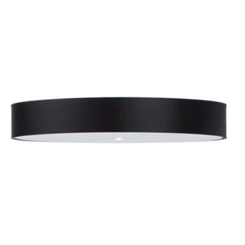 Čierne stropné svietidlo s textilným tienidlom ø 90 cm Herra – Nice Lamps
