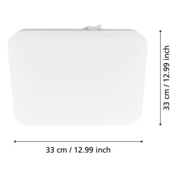 Biele LED stropné svietidlo 33x33 cm FRANIA – EGLO - Image 3