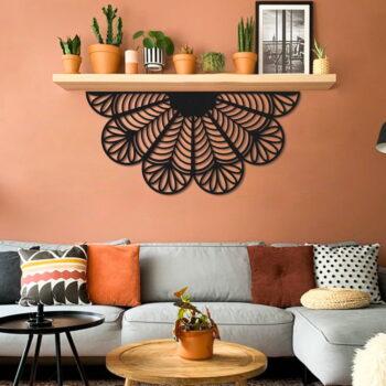Kovová nástenná dekorácia 70x34 cm Bohemian – Wallity - Image 2