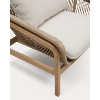 Záhradná lounge súprava z masívu akácie pre 5 v béžovo-prírodnej farbe Vellana – Kave Home – Obrázok 5