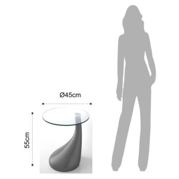 Okrúhly odkladací stolík so sklenenou doskou ø 45 cm Pop - Tomasucci - Image 2