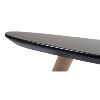 Čierny konferenčný stolík s nohami z bukového dreva Furnhouse Fly, 116 x 66 cm - Image 3