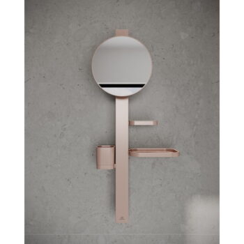 Nástenné zrkadlo s poličkou/s vešiakom ø 20,5 cm ALU+ – Ideal Standard - Image 2