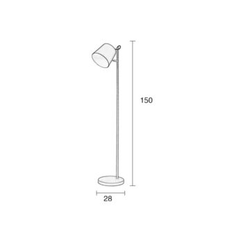 Stojacia lampa v medenej farbe Zuiver Buckle Head - Image 6