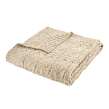 Béžová pletená deka 150x200 cm Cable Knit – Bianca - Image 2