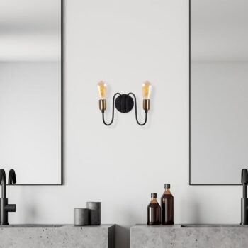 Čierne nástenné svietidlo Firat – Opviq lights - Image 3