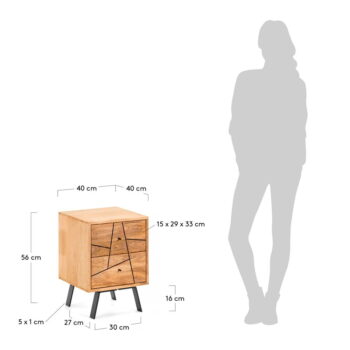 Nočný stolík z mangového dreva Kave Home Balia - Image 7