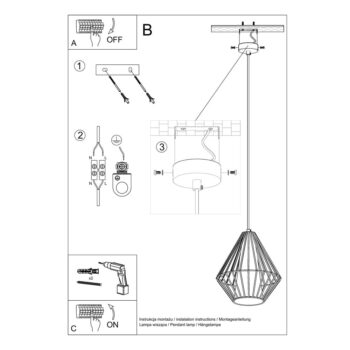 Biele závesné svietidlo Nice Lamps Alfredo - Image 6