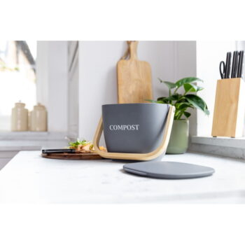 Tmavosivá bambusová nádoba na kompostovateľný odpad Kitchen Craft Natural Elements – Obrázok 6