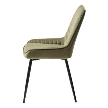 Zelená zamatová jedálenská stolička Milton – Unique Furniture – Obrázok 3