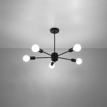Čierne závesné svietidlo 66x66 cm Benedett - Nice Lamps - Image 3